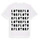 White t-shirt med Lotorp ordlek t-shirt