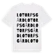 White t-shirt med Lotorps Gård ordlek t-shirt