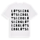 White t-shirt med Lötsberg ordlek t-shirt
