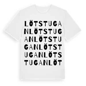 Lötstugan ordlek t-shirt – ekologisk bomull t-shirt från Pinshirt