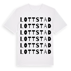 Lottstad ordlek t-shirt – ekologisk bomull t-shirt från Pinshirt