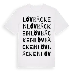 Lövbäcken ordlek t-shirt – ekologisk bomull t-shirt från Pinshirt