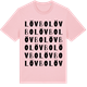 Pink Cotton t-shirt med Lövbo ordlek t-shirt