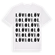 White t-shirt med Lövbo ordlek t-shirt
