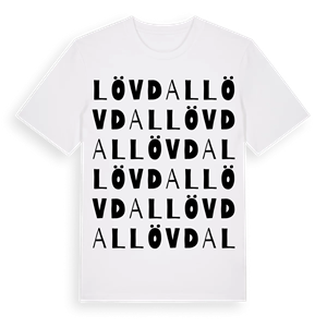 Lövdal ordlek t-shirt – ekologisk bomull t-shirt från Pinshirt
