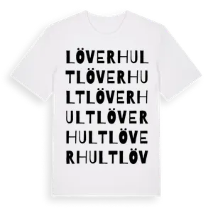 Löverhult ordlek t-shirt – ekologisk bomull t-shirt från Pinshirt