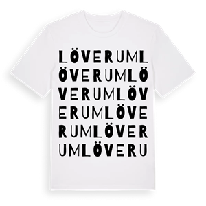 Löverum ordlek t-shirt – ekologisk bomull t-shirt från Pinshirt