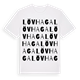 White t-shirt med Lövhaga ordlek t-shirt