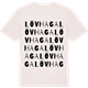 Vintage White t-shirt med Lövhaga ordlek t-shirt