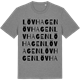 Mid Heather Gray t-shirt med Lövhagen ordlek t-shirt