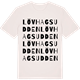 Vintage White t-shirt med Lövhagsudden ordlek t-shirt