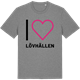 Mid Heather Gray t-shirt med Jag älskar Lövhällen t-shirt stort tryck