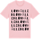 Pink Cotton t-shirt med Lövhällen ordlek t-shirt