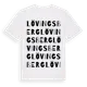 White t-shirt med Lövingsberg ordlek t-shirt