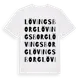 White t-shirt med Lövingsborg ordlek t-shirt