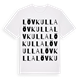 White t-shirt med Lövkulla ordlek t-shirt