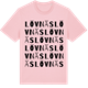Pink Cotton t-shirt med Lövnäs ordlek t-shirt
