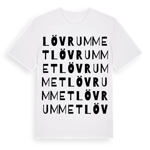 Lövrummet ordlek t-shirt – ekologisk bomull t-shirt från Pinshirt