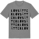 Mid Heather Gray t-shirt med Lövsätter ordlek t-shirt