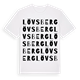 White t-shirt med Lövsberg ordlek t-shirt