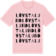 Pink Cotton t-shirt med Lövsta lund ordlek t-shirt