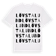 White t-shirt med Lövsta lund ordlek t-shirt