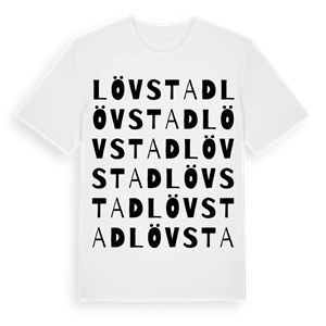 Lövstad ordlek t-shirt – ekologisk bomull t-shirt från Pinshirt