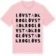 Pink Cotton t-shirt med Lövstad krog ordlek t-shirt