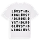 White t-shirt med Lövstad krog ordlek t-shirt