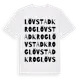 White t-shirt med Lövstad Krog ordlek t-shirt
