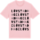 Pink Cotton t-shirt med Lövstadhage ordlek t-shirt