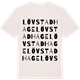 Vintage White t-shirt med Lövstadhage ordlek t-shirt