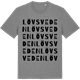 Mid Heather Gray t-shirt med Lövsveden ordlek t-shirt