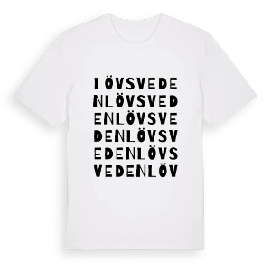 Lövsveden ordlek t-shirt – ekologisk bomull t-shirt från PinShirt