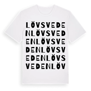 Lövsveden ordlek t-shirt – ekologisk bomull t-shirt från Pinshirt