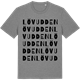 Mid Heather Gray t-shirt med Lövudden ordlek t-shirt