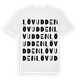 White t-shirt med Lövudden ordlek t-shirt