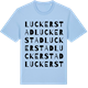 Blue Soul t-shirt med Luckerstad ordlek t-shirt