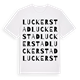 White t-shirt med Luckerstad ordlek t-shirt