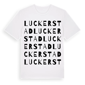 Luckerstad ordlek t-shirt – ekologisk bomull t-shirt från Pinshirt