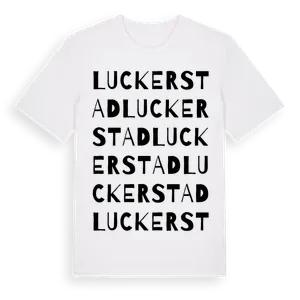 Luckerstad ordlek t-shirt – ekologisk bomull t-shirt från Pinshirt