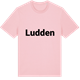 Pink Cotton t-shirt med Ludden fetstil t-shirt
