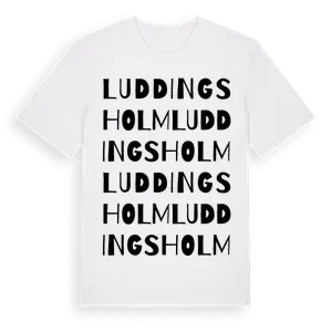 Luddingsholm ordlek t-shirt – ekologisk bomull t-shirt från Pinshirt