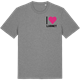 Mid Heather Gray t-shirt med Jag älskar Lugnet t-shirt litet tryck