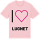Pink Cotton t-shirt med Jag älskar Lugnet t-shirt stort tryck