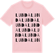 Pink Cotton t-shirt med Lunda ordlek t-shirt