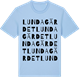 Blue Soul t-shirt med Lundagärdet ordlek t-shirt