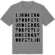 Mid Heather Gray t-shirt med Lundbergstorpet ordlek t-shirt