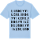 Blue Soul t-shirt med Lundbyviken ordlek t-shirt
