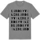Mid Heather Gray t-shirt med Lundbyviken ordlek t-shirt